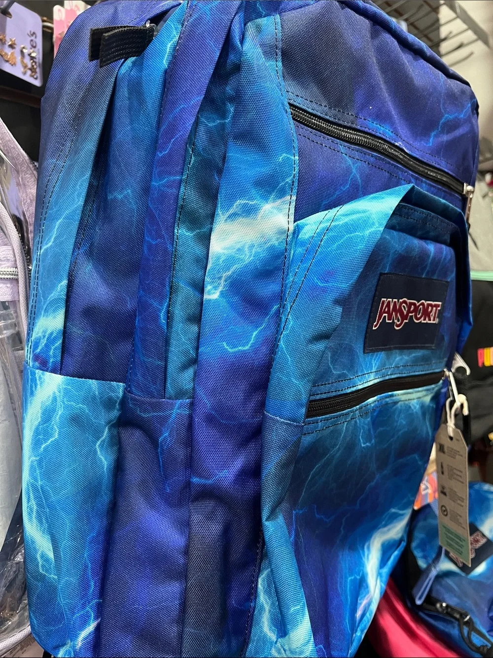 Jansport Electric Blue Storm Print Backpack